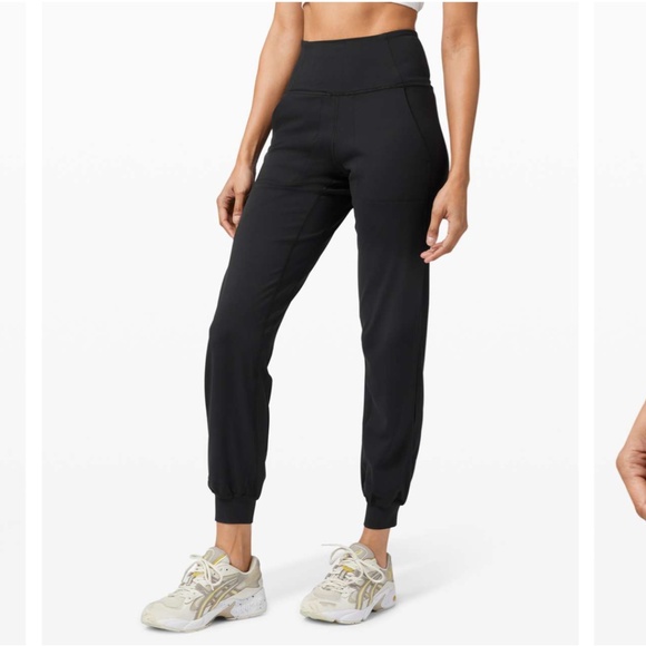 lululemon athletica Pants - Lululemon Align Jogger Pants 28" Vent Black High Rise Slit Leg Sz 10
